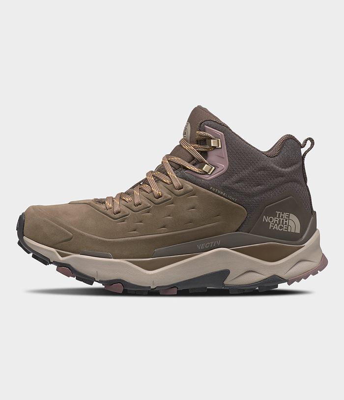 The North Face Womens Boots VECTIV Exploris Mid FUTURELIGHT™ Leather 051EJODIP - Brown